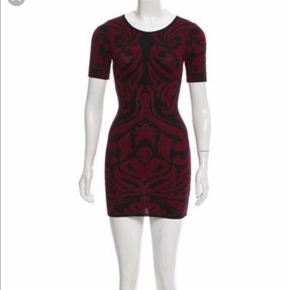 Torn by Ronny Kobo Black and Red Mini Dress